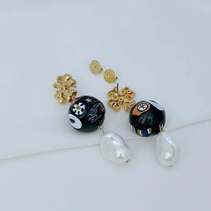 T-Luxe Mosaic Pearl Cascade Drop Earrings