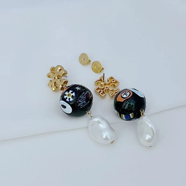 T-Luxe Mosaic Pearl Cascade Drop Earrings