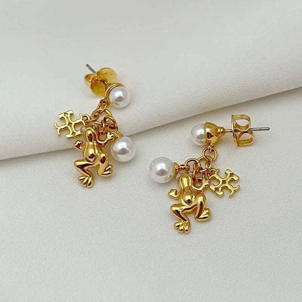 T-Luxe Enchanted Lilypad Drop Earrings