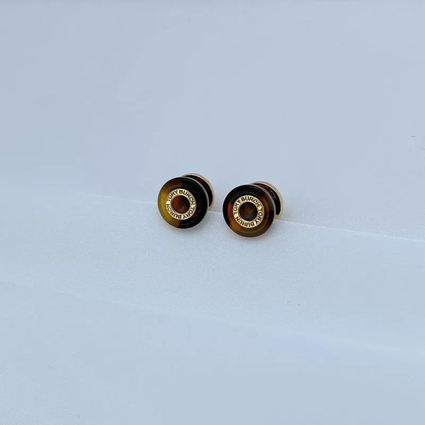 T-Luxe Tortoise Halo Stud Earrings