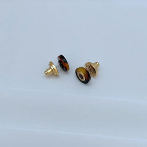 T-Luxe Tortoise Halo Stud Earrings