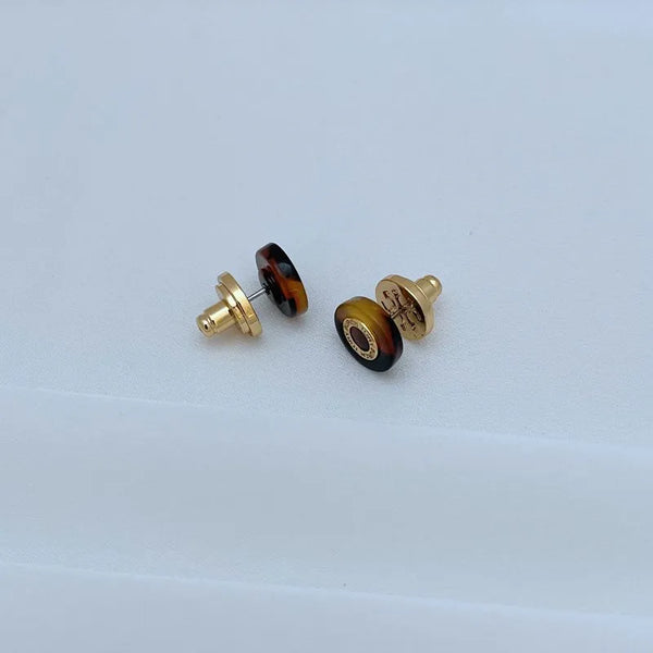 T-Luxe Tortoise Halo Stud Earrings