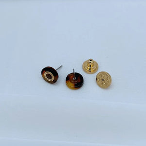T-Luxe Tortoise Halo Stud Earrings
