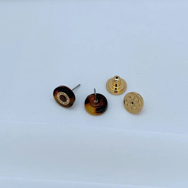 T-Luxe Tortoise Halo Stud Earrings