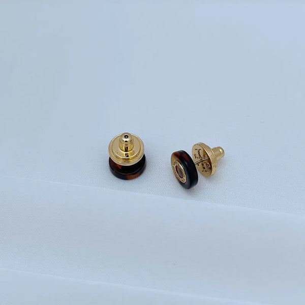 T-Luxe Tortoise Halo Stud Earrings