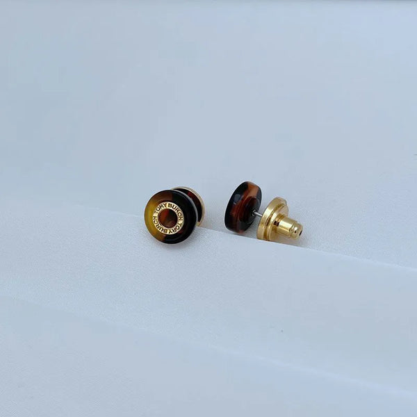 T-Luxe Tortoise Halo Stud Earrings