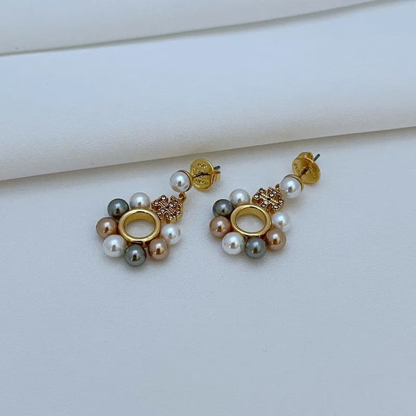 T-Luxe Luxe Pearl Orbit Drop Earrings