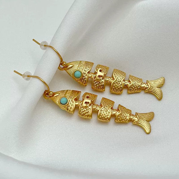 T-Luxe Aquatic Fossil Dangle Earrings