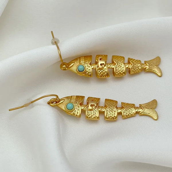 T-Luxe Aquatic Fossil Dangle Earrings