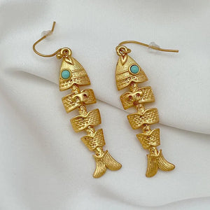 T-Luxe Aquatic Fossil Dangle Earrings