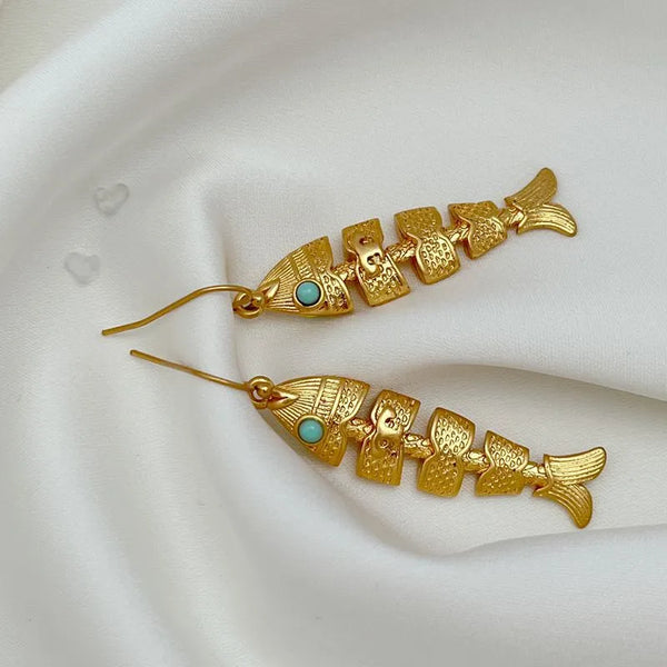 T-Luxe Aquatic Fossil Dangle Earrings