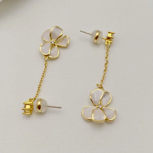 T-Luxe Pearlescent Flora Dangle Earrings