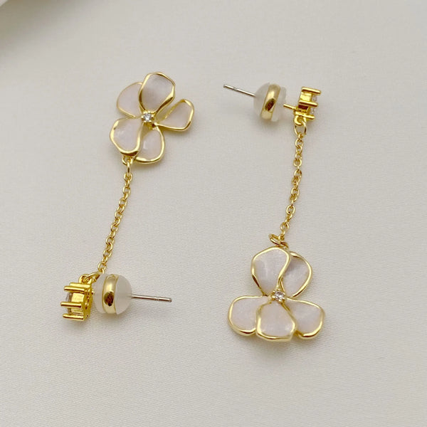 T-Luxe Pearlescent Flora Dangle Earrings