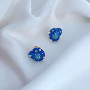 T-Luxe Azure Nebula Stud Earrings