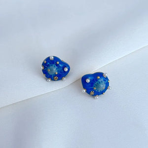 T-Luxe Azure Nebula Stud Earrings
