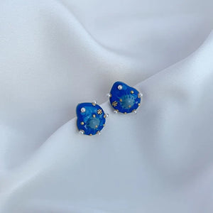 T-Luxe Azure Nebula Stud Earrings