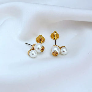 T-Luxe Pearl Cascade Jacket Stud Earrings
