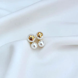 T-Luxe Pearl Cascade Jacket Stud Earrings