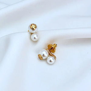 T-Luxe Pearl Cascade Jacket Stud Earrings