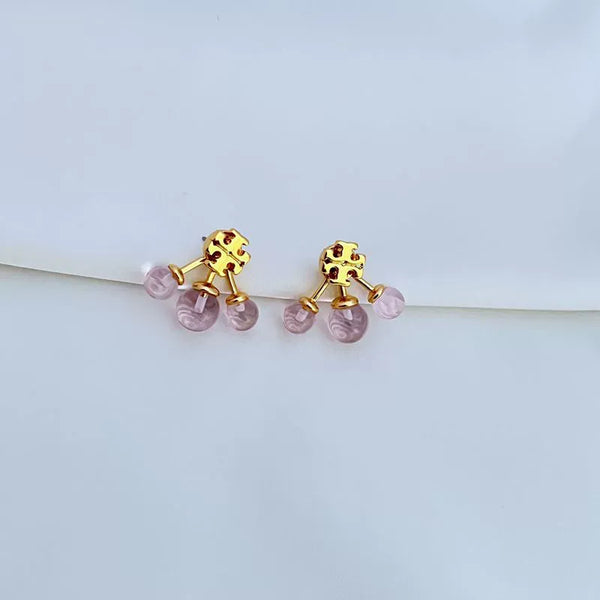 T-Luxe Lavender Dew Orbit Stud Earrings
