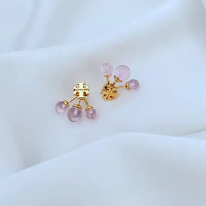 T-Luxe Lavender Dew Orbit Stud Earrings