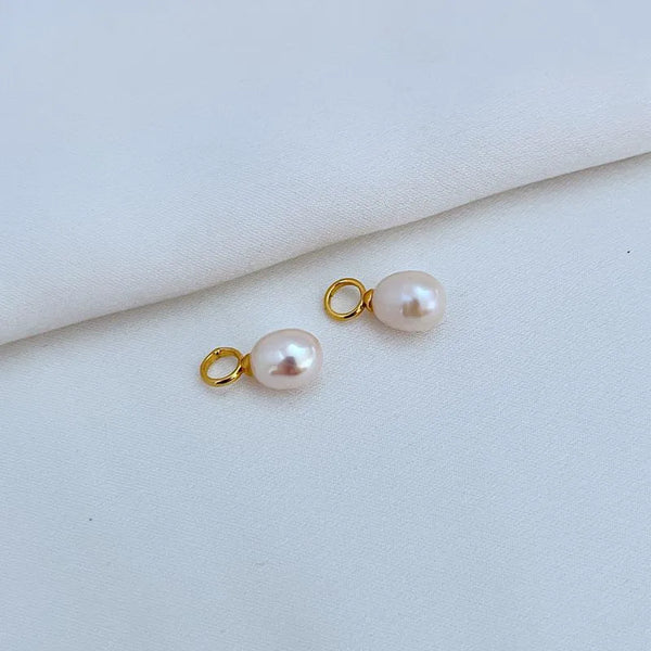 T-Luxe Duo Horizon Pearl Hoop Earrings