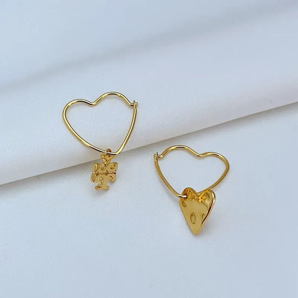 T-Luxe Sweetheart Crest Hoop Earrings