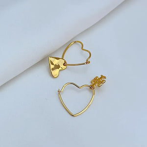T-Luxe Sweetheart Crest Hoop Earrings