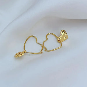 T-Luxe Sweetheart Crest Hoop Earrings