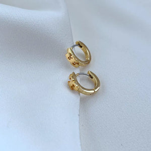 T-Luxe Aura Crest Huggie Hoop Earrings