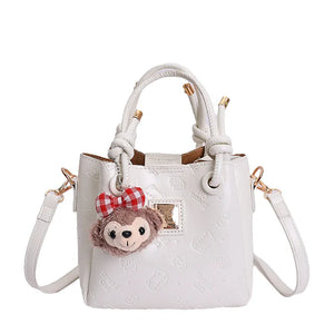 Sweetheart Bow Bucket Crossbody Bags