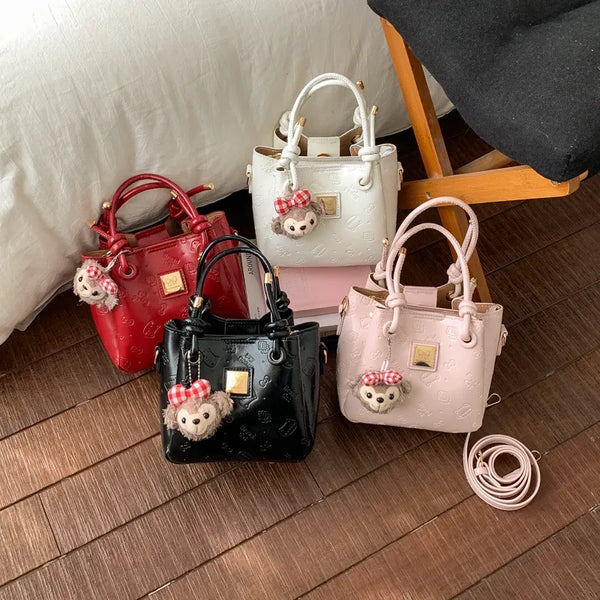 Sweetheart Bow Bucket Crossbody Bags