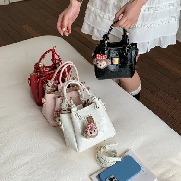 Sweetheart Bow Bucket Crossbody Bags