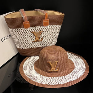 Monogram Luxe Riviera Straw Travel Set