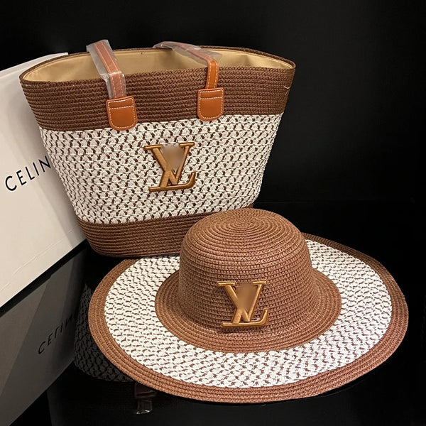 Monogram Luxe Riviera Straw Travel Set