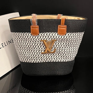 Monogram Luxe Riviera Straw Travel Set