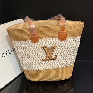 Monogram Luxe Riviera Straw Travel Set