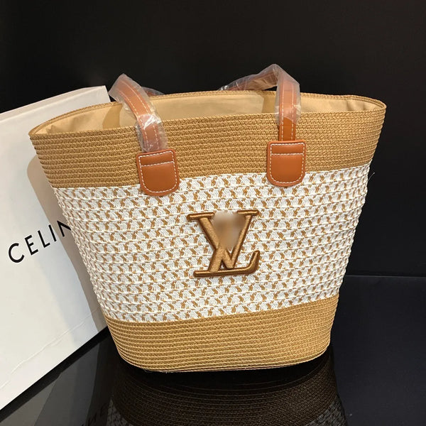 Monogram Luxe Riviera Straw Travel Set