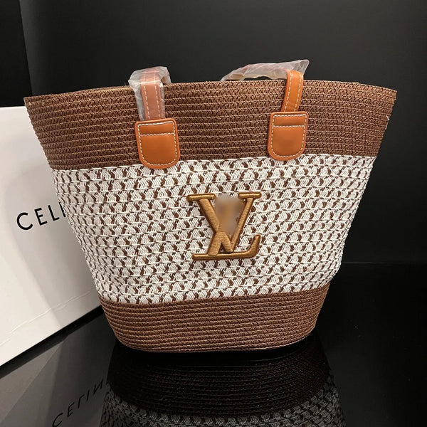 Monogram Luxe Riviera Straw Travel Set