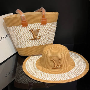 Monogram Luxe Riviera Straw Travel Set