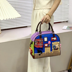 Storybook Cottage Satchel Handbag