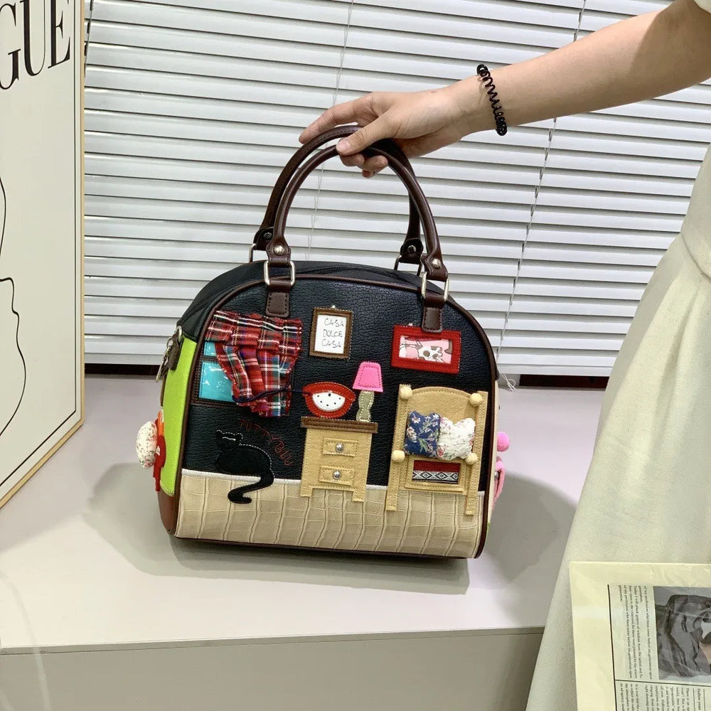 Storybook Cottage Satchel Handbag