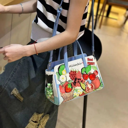 Tutti Frutti Patchwork Satchel Handbag