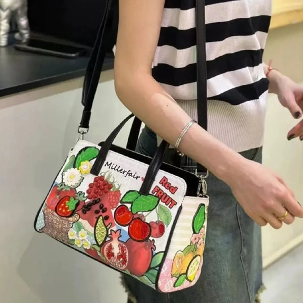Tutti Frutti Patchwork Satchel Handbag