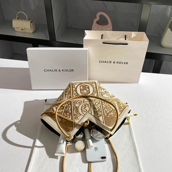 Charlie & Kolsr Tapestry Origami Carryall Handbag