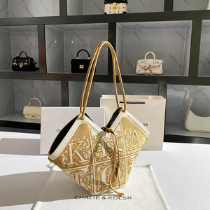 Charlie & Kolsr Tapestry Origami Carryall Handbag