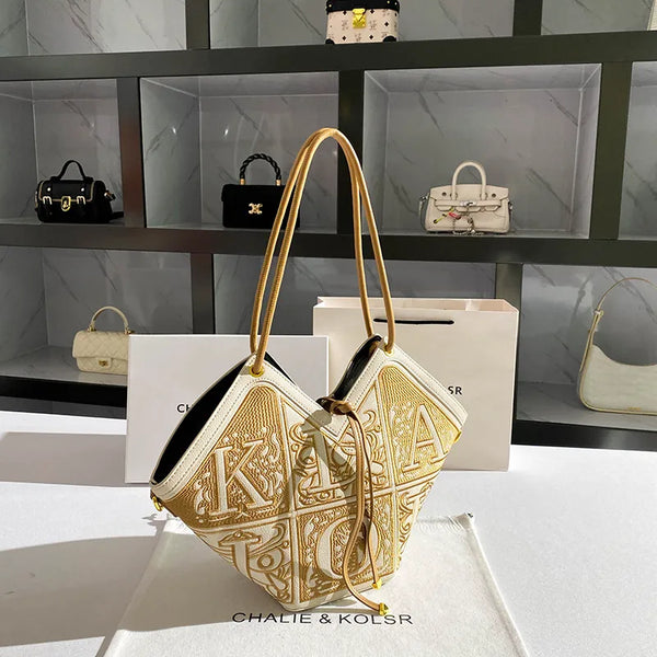 Charlie & Kolsr Tapestry Origami Carryall Handbag