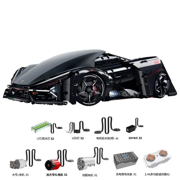Raceforge Stealth Hypercar Building Blocks (2884 Pcs)