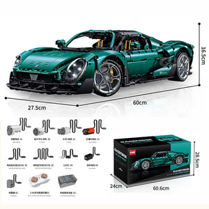 Raceforge Emerald Apex Hypercar Building Blocks (10621 Pcs)