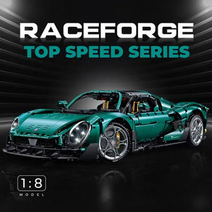 Raceforge Emerald Apex Hypercar Building Blocks (10621 Pcs)